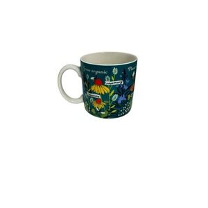 ginger fox NEW coffee mug standard size BE KIND FLOWERS FLORAL PLANTS BEES
